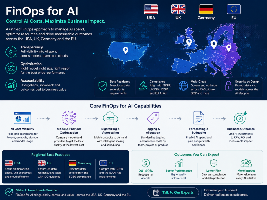 FinOps for AI cost governance across the USA, UK, Germany and EU