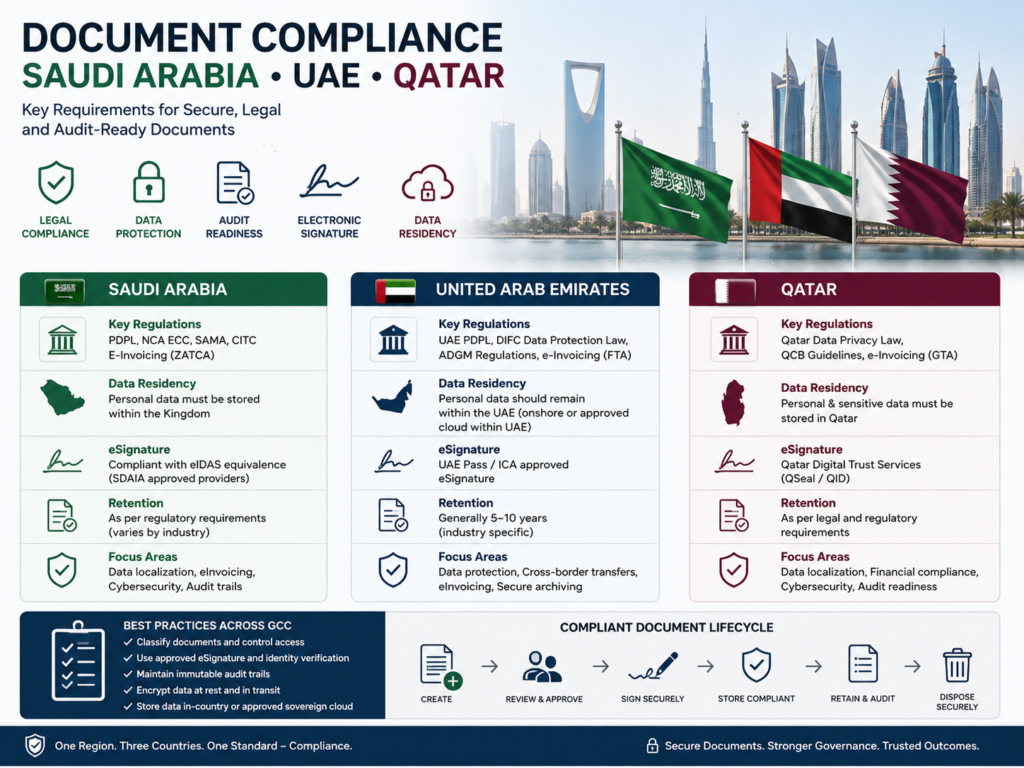 GCC document workflow management system compliance model