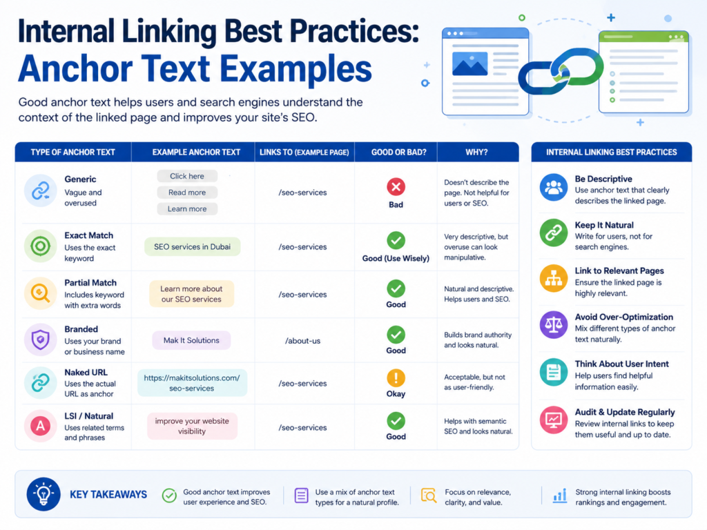 Internal linking best practices for descriptive and contextual anchor text