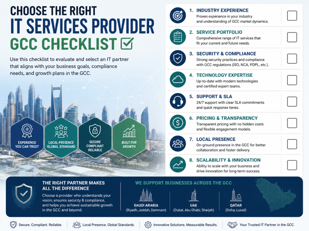 Checklist for choosing an IT services GCC provider