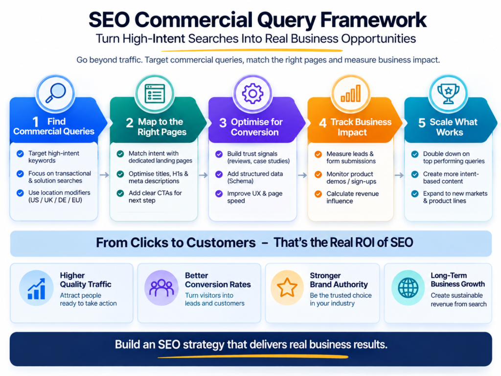SEO case study commercial query framework and keyword clustering process