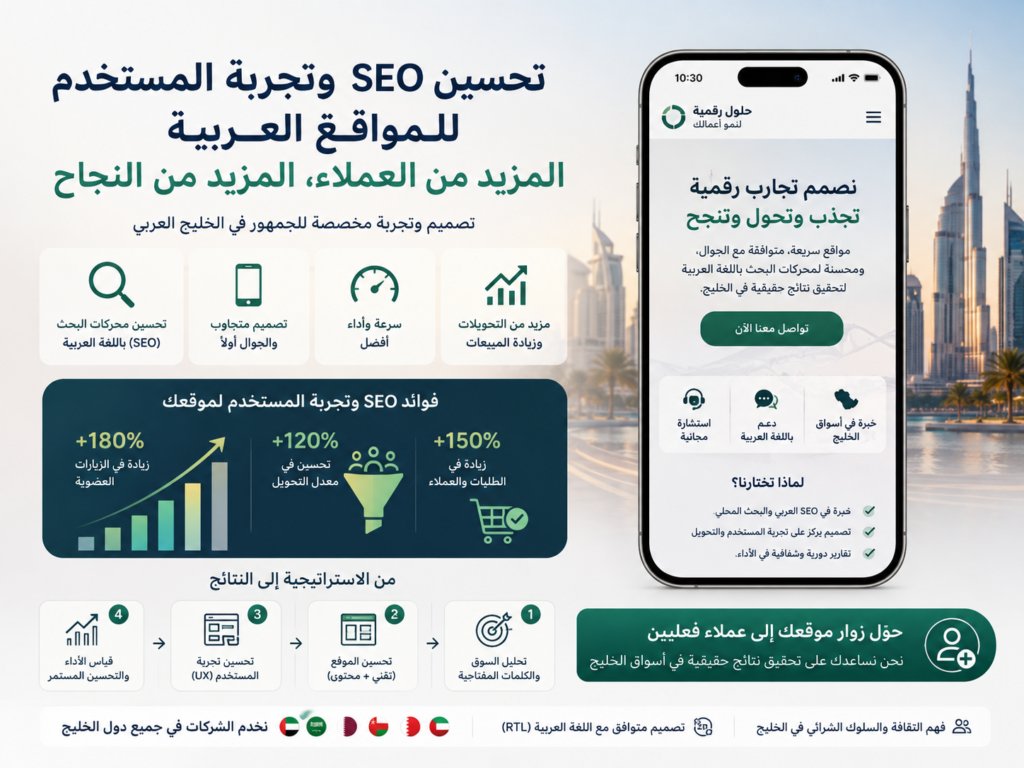 Arabic SEO and RTL UX conversion optimization for GCC leads