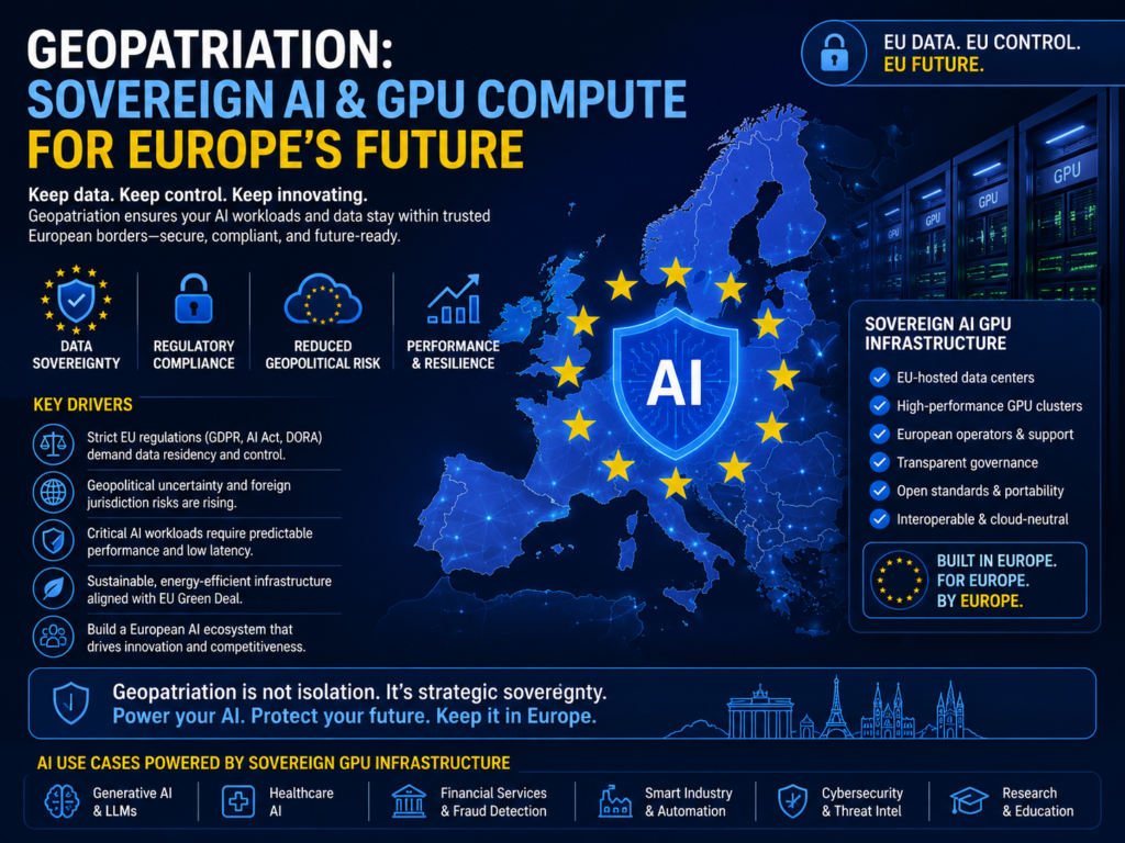 Geopatriation and sovereign AI infrastructure with regional GPU compute capacity