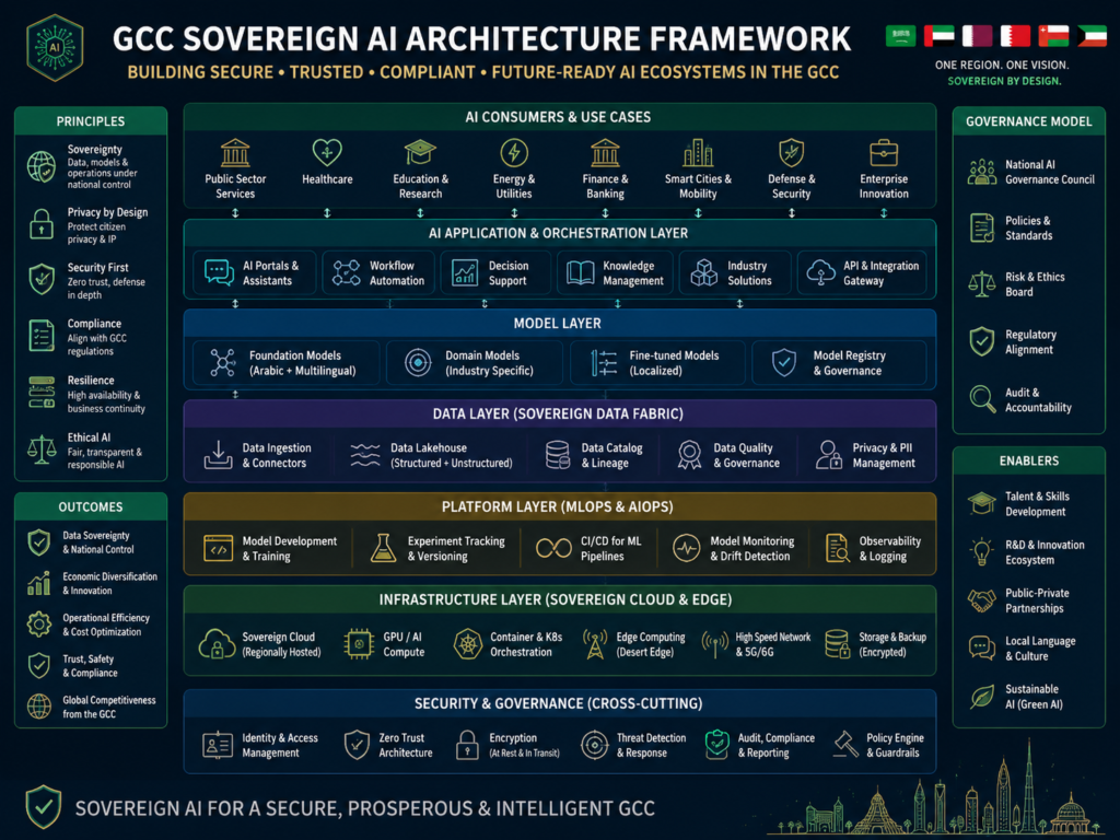 GCC sovereign AI architecture framework for enterprise workloads