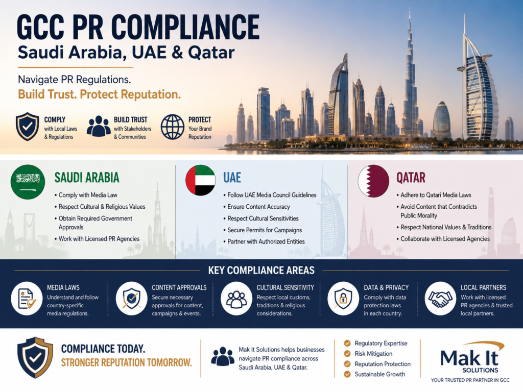 Content authenticity for PR/media in Arabic across Saudi UAE and Qatar