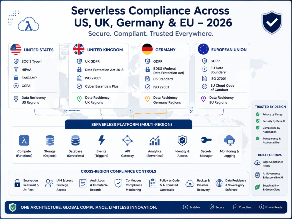 Serverless use cases and compliance across USA UK Germany and EU