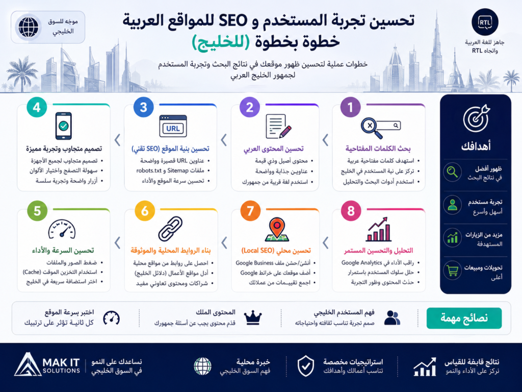 Arabic SEO and RTL UX step-by-step optimization framework for GCC websites