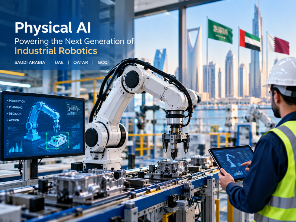 Physical AI GCC industrial robotics in a smart factory