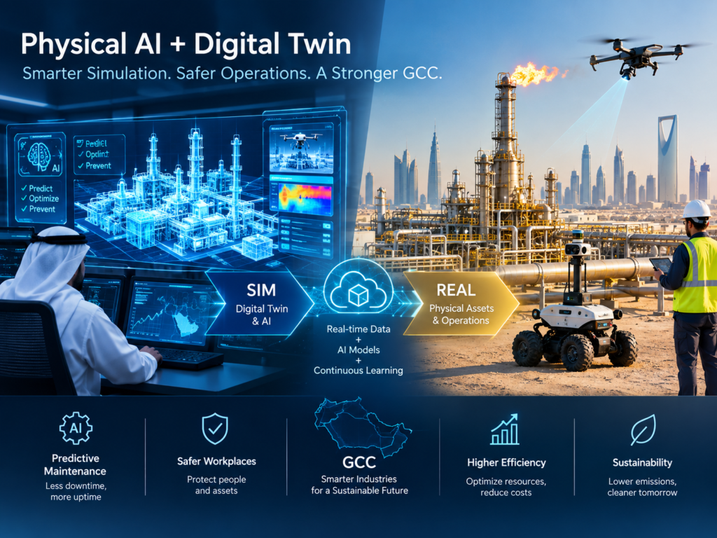 Digital twins for Physical AI sim-to-real robotics deployment in the GCC