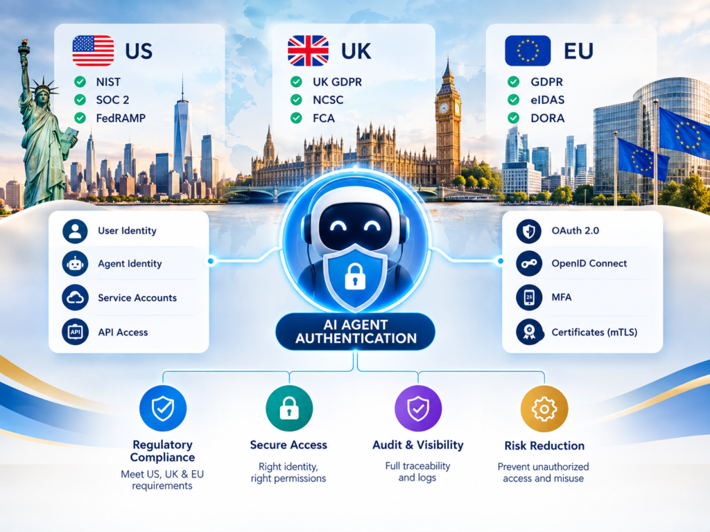 AI agent authentication requirements across USA UK Germany and EU enterprises