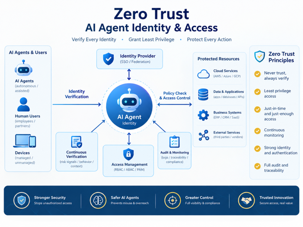 Zero Trust for AI agents identity and per-action authorization workflow