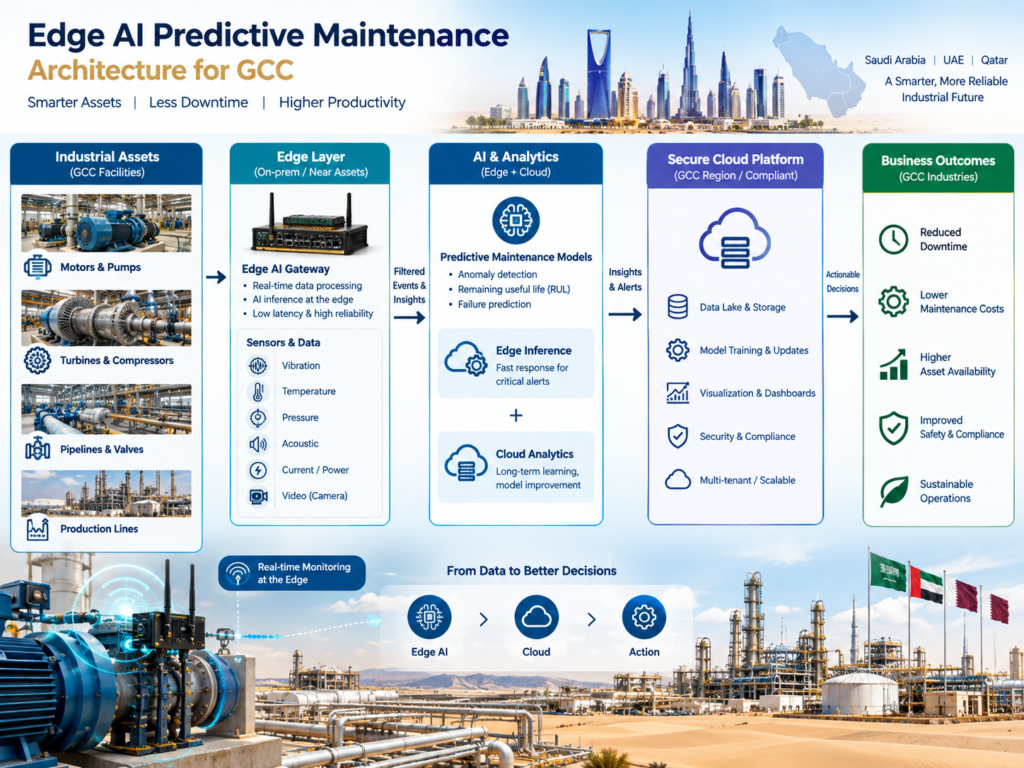 Edge AI architecture for AI predictive maintenance in GCC facilities