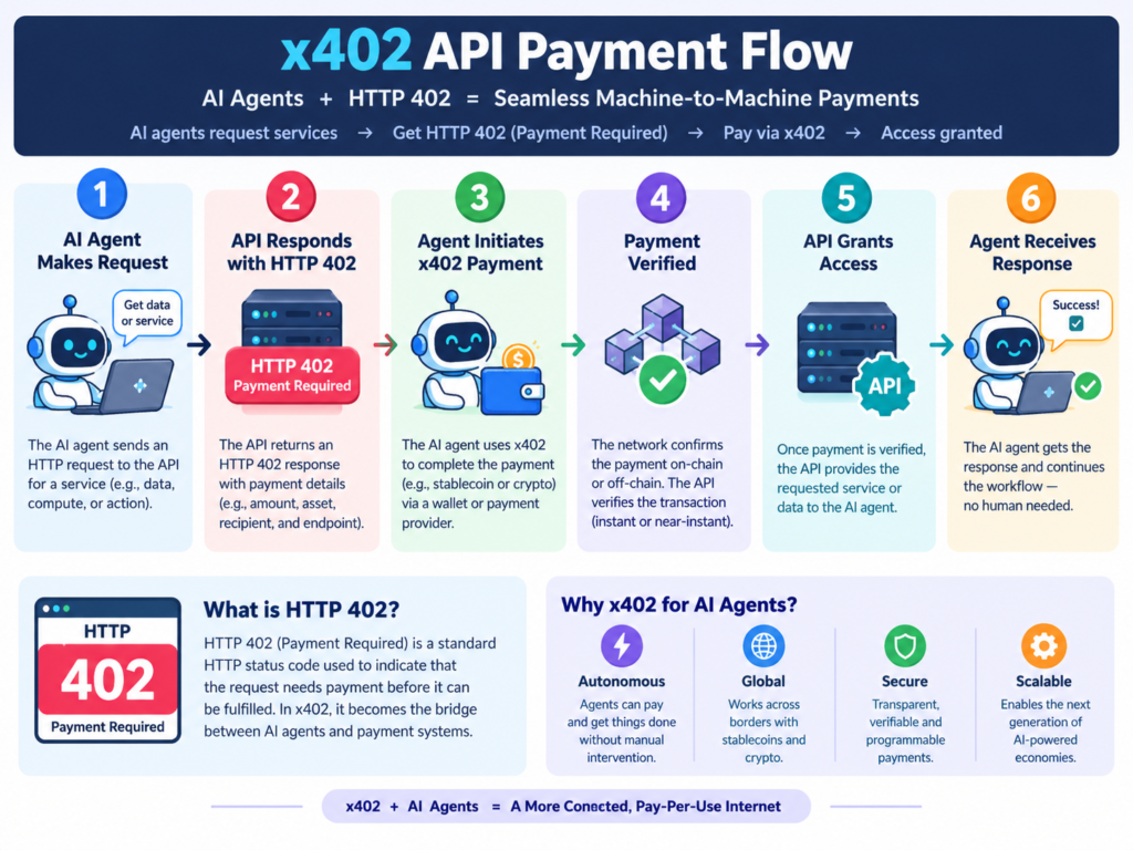 API monetization for AI agents with x402 and HTTP 402 payment flow
