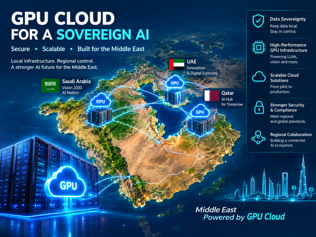 GPU cloud Middle East sovereign AI infrastructure map for KSA, UAE and Qatar