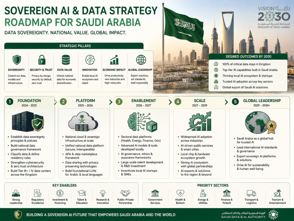 Sovereign AI Saudi Arabia data strategy implementation roadmap