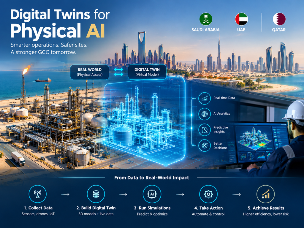 Digital twins for Physical AI in Saudi Arabia UAE and Qatar smart cities