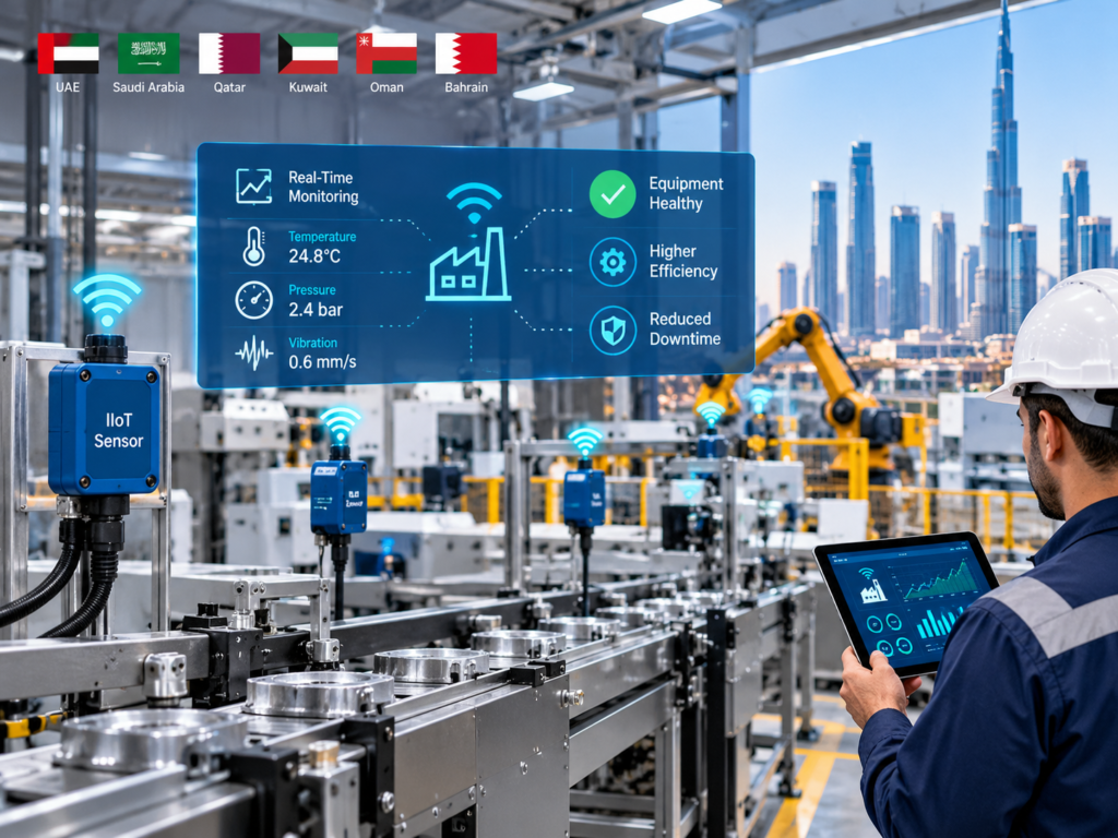 Industrial IoT sensors powering smart manufacturing GCC factories