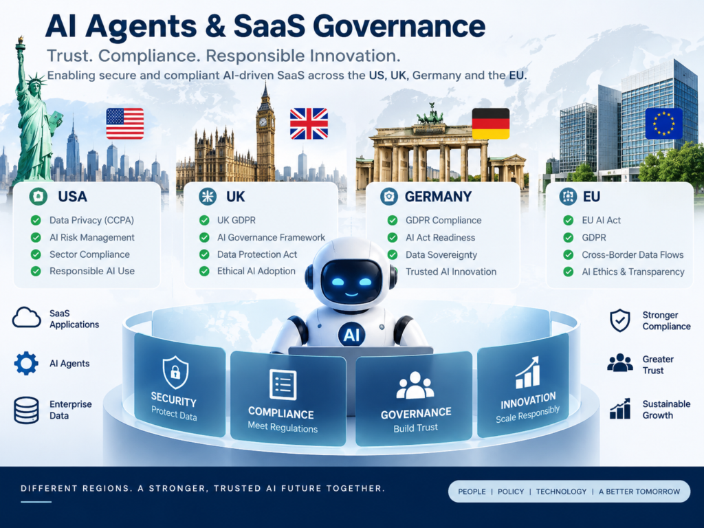 AI agents SaaS governance across USA UK Germany and EU
