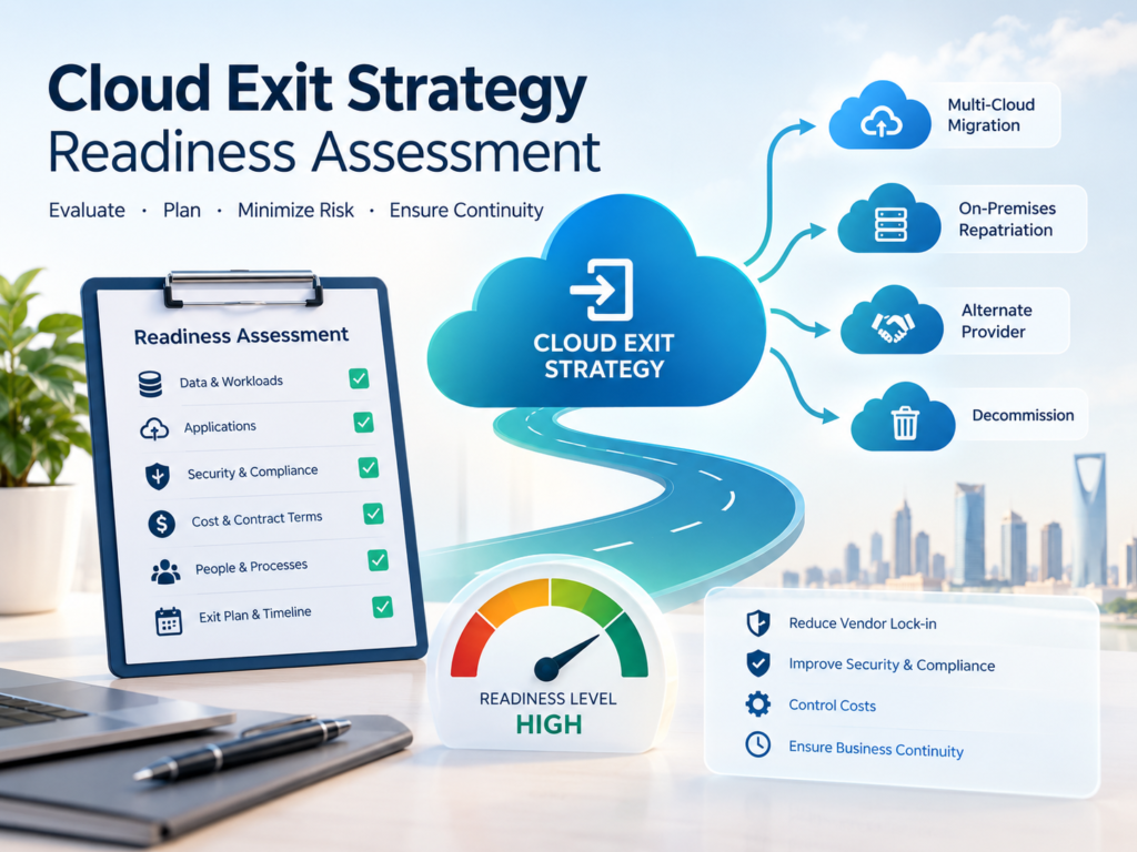 GCC cloud exit strategy readiness assessment and business continuity testing.
