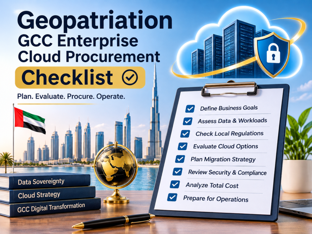 Geopatriation in enterprise IT procurement checklist for GCC technology decision-makers.