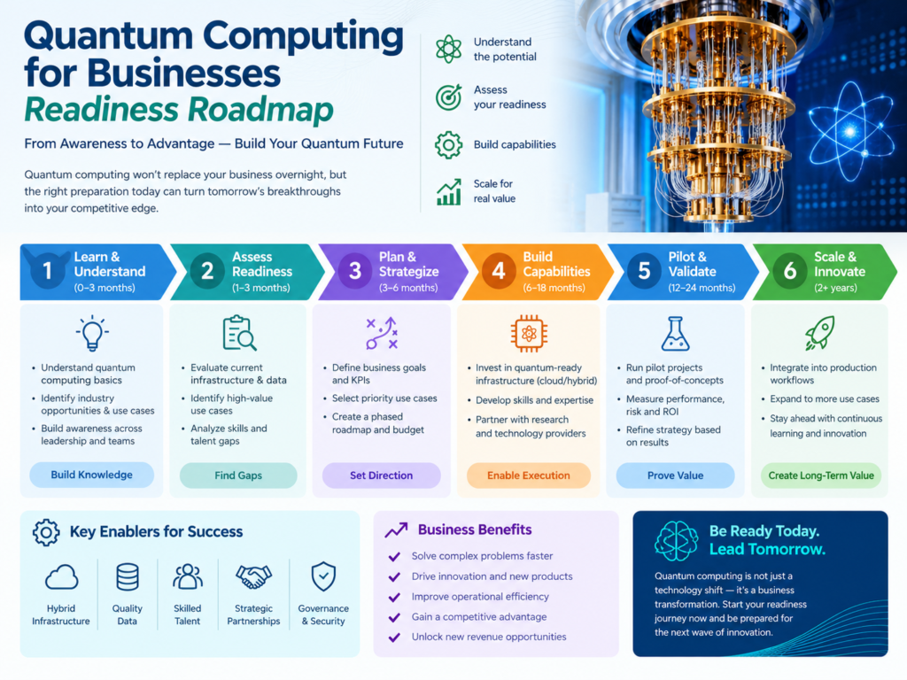 Quantum computing for businesses six-step post-quantum cybersecurity readiness roadmap for GCC SMEs.