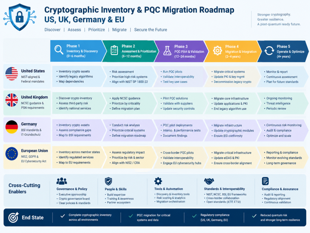 Cryptographic inventory used to prioritize PQC migration from RSA and ECC to quantum-safe standards