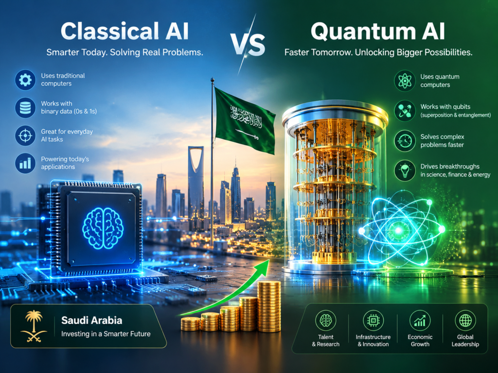 Classical AI vs Quantum AI investment strategy for Saudi and GCC enterprises.
