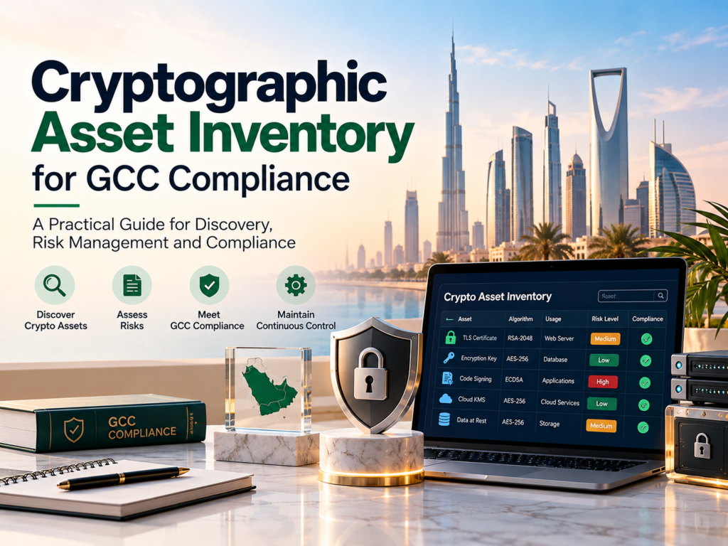 Cryptographic asset inventory governance across Saudi Arabia, UAE, and Qatar cybersecurity frameworks.