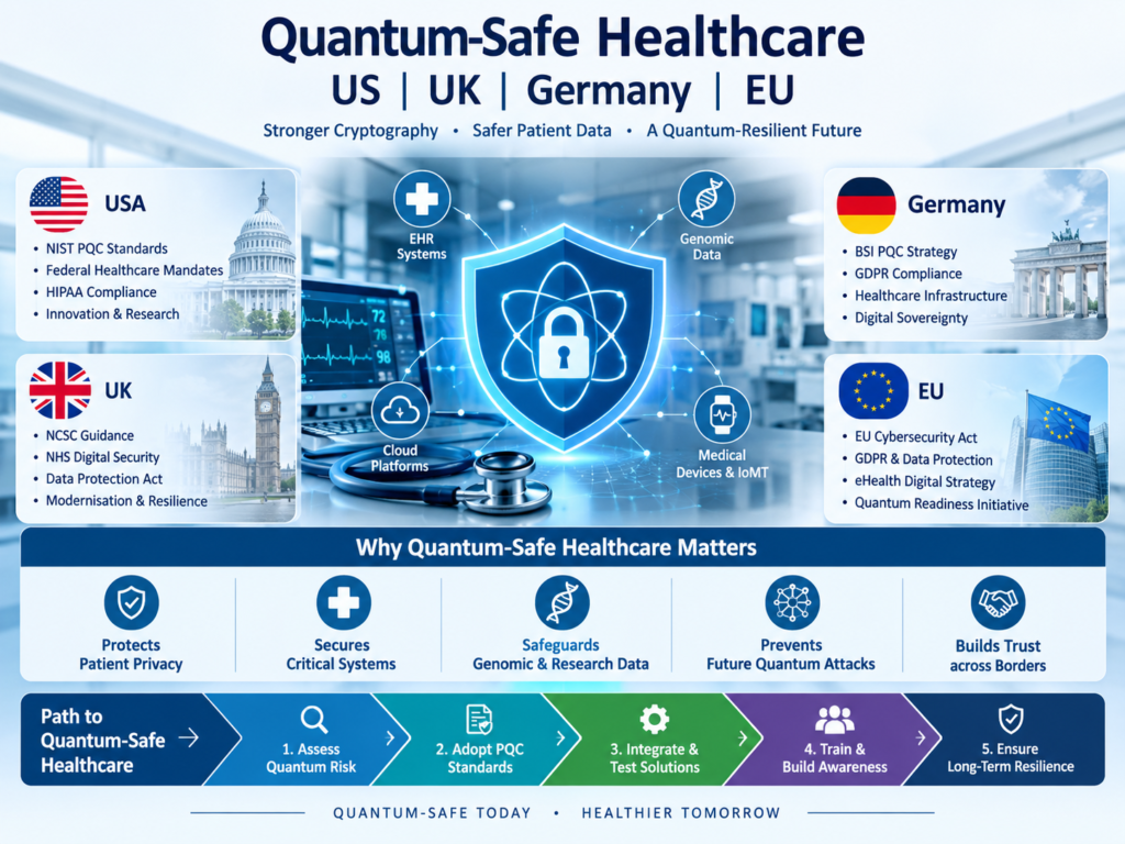 Post-quantum cryptography for healthcare across the USA UK Germany and EU