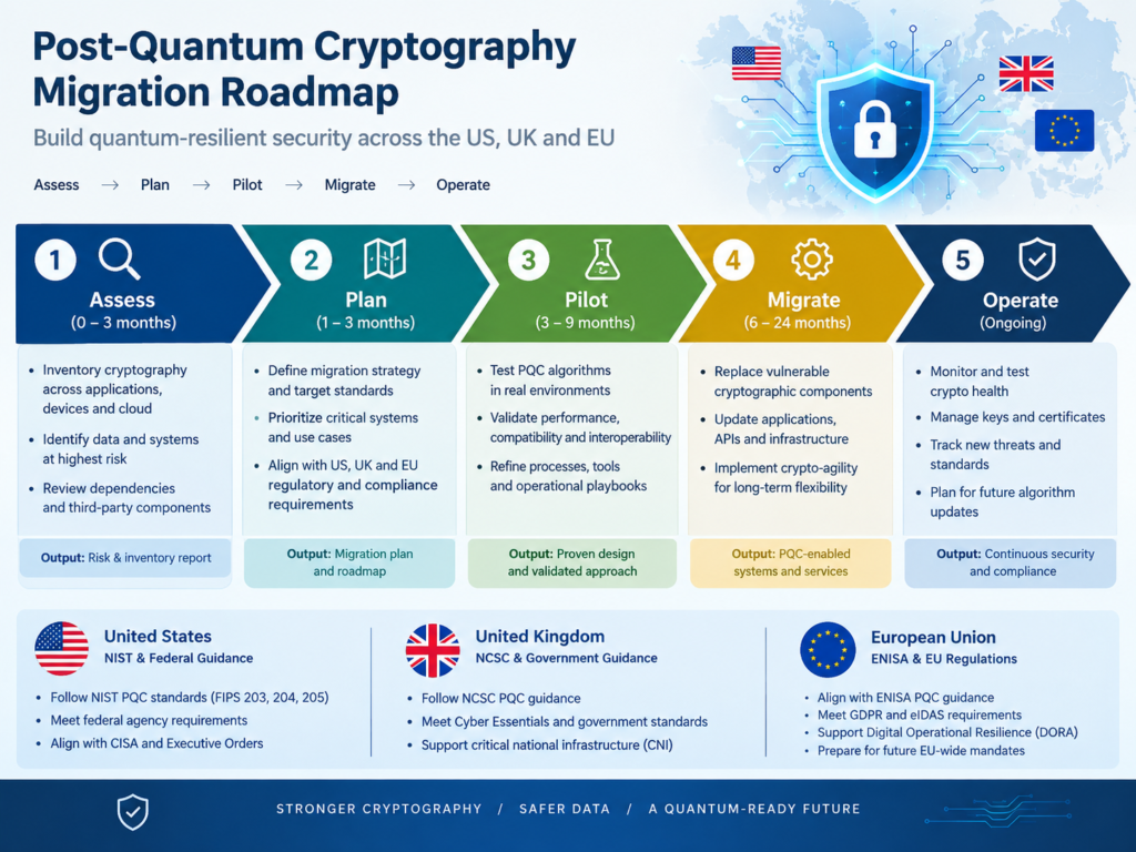 Post-quantum cryptography migration roadmap for US UK Germany and EU enterprises