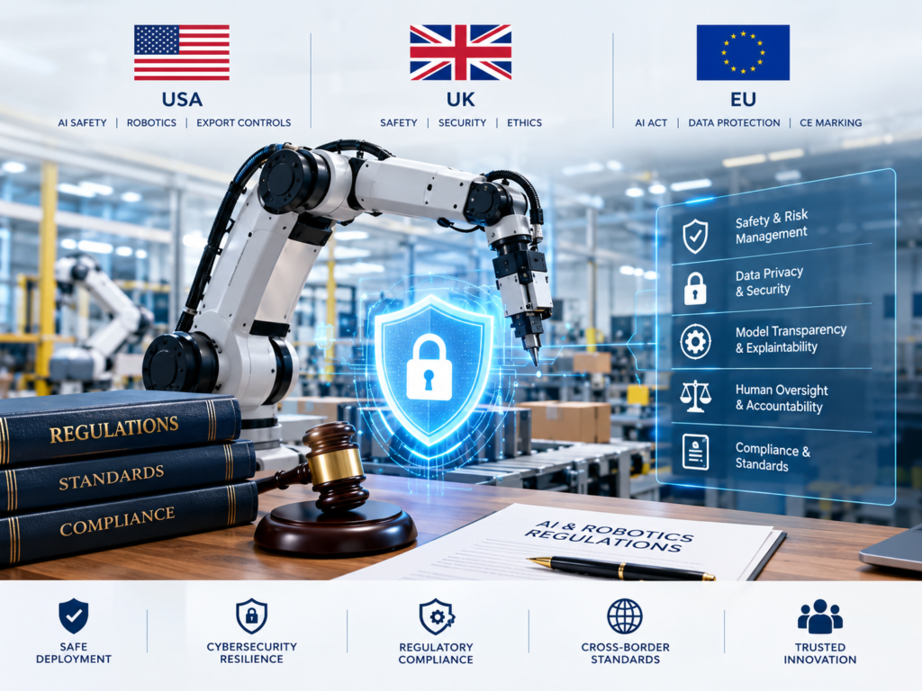 Can robots be hacked? Physical AI security compliance considerations in the USA, UK, Germany and EU.