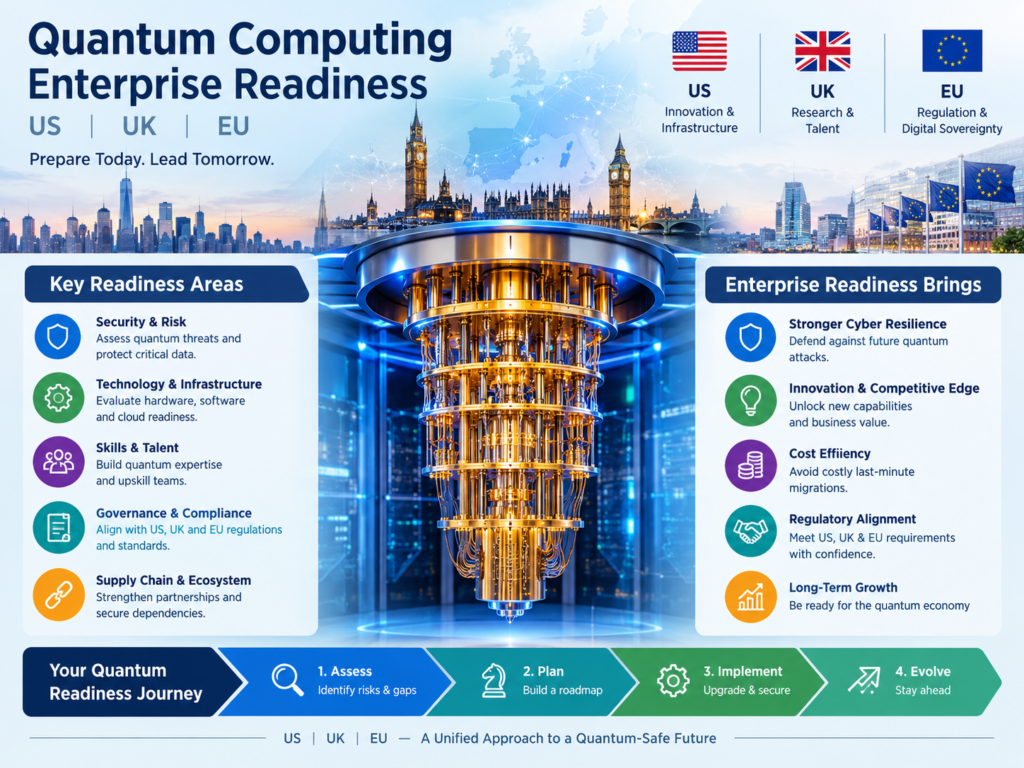 Quantum computing enterprise readiness across the US, UK, Germany and wider EU.