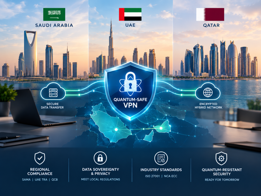 Quantum-Safe VPN regulatory considerations for Saudi Arabia, UAE and Qatar.