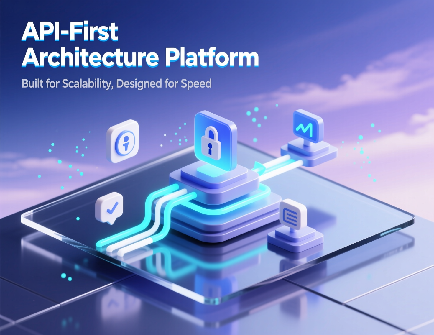 “API-First Architecture diagram showing site evolving into a platform with partner apps”