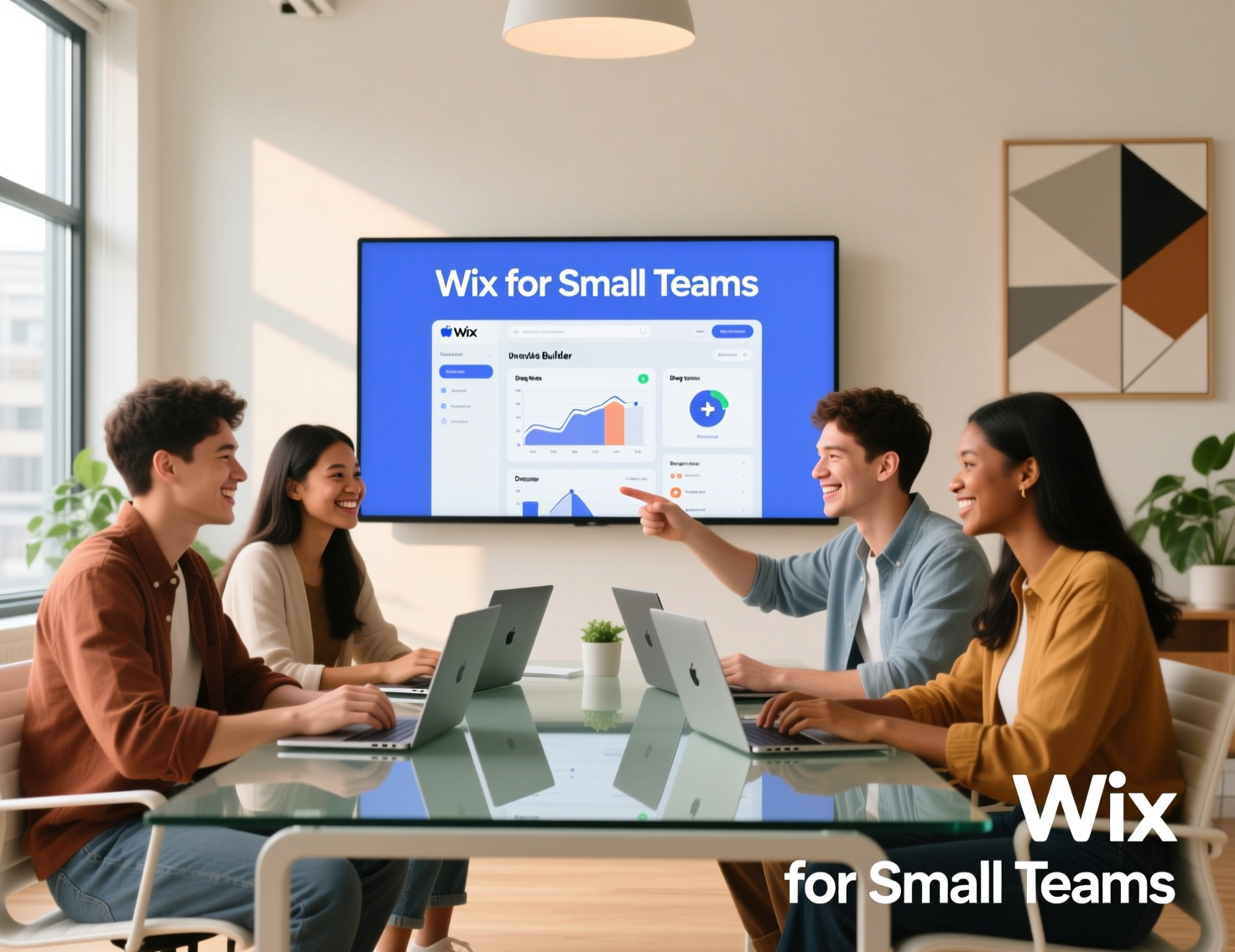 “Dashboard view illustrating Wix for small teams collaboration workflow”