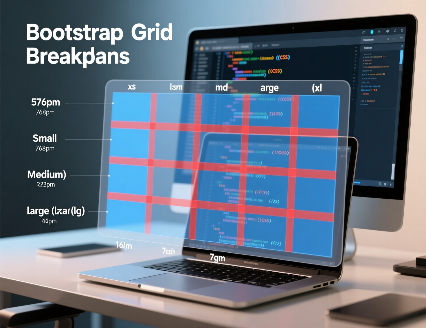 Bootstrap web development grid breakpoints and responsive columns