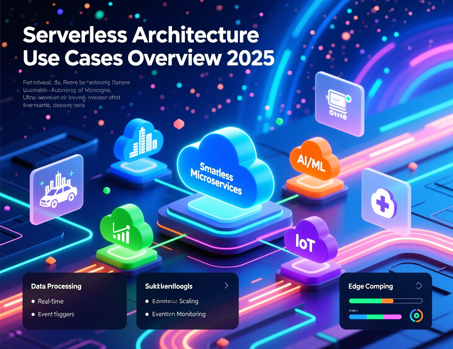 Diagram of modern serverless architecture use cases for SaaS and APIs in 2025