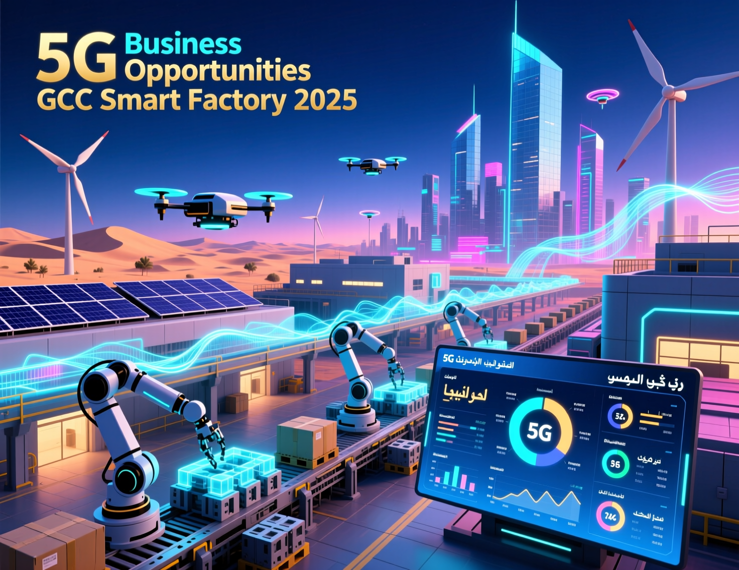 Smart factory using 5G business opportunities in the Middle East for GCC manufacturers