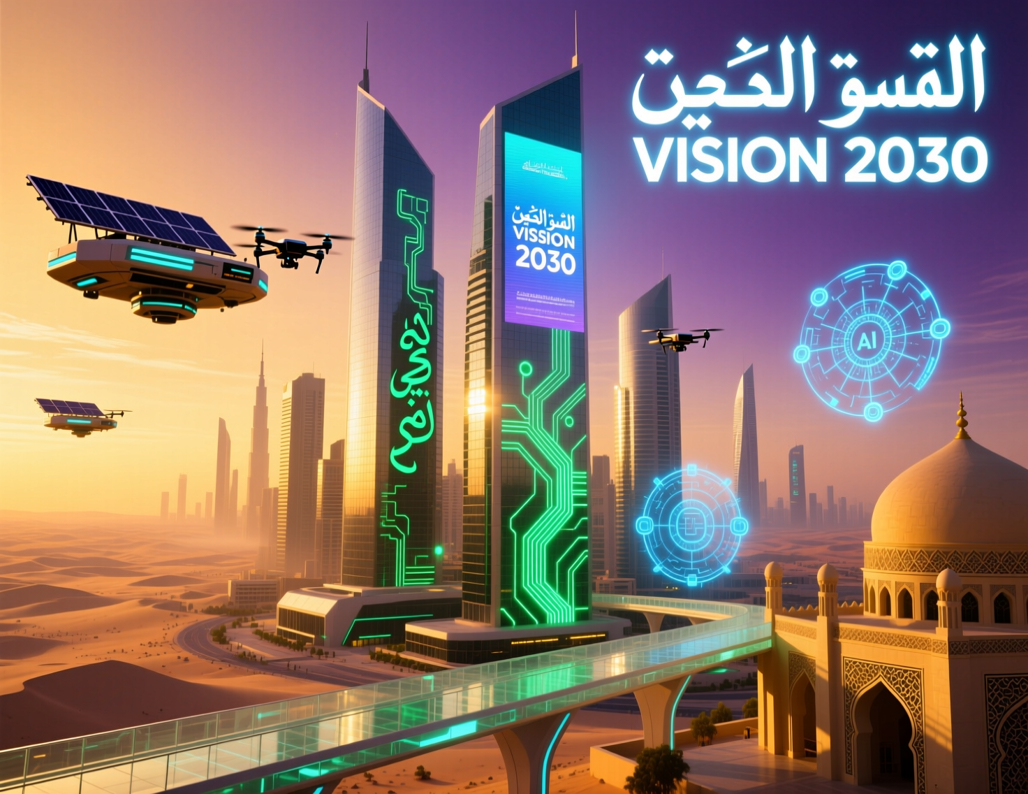 Riyadh skyline representing Saudi Vision 2030 digital transformation across the GCC