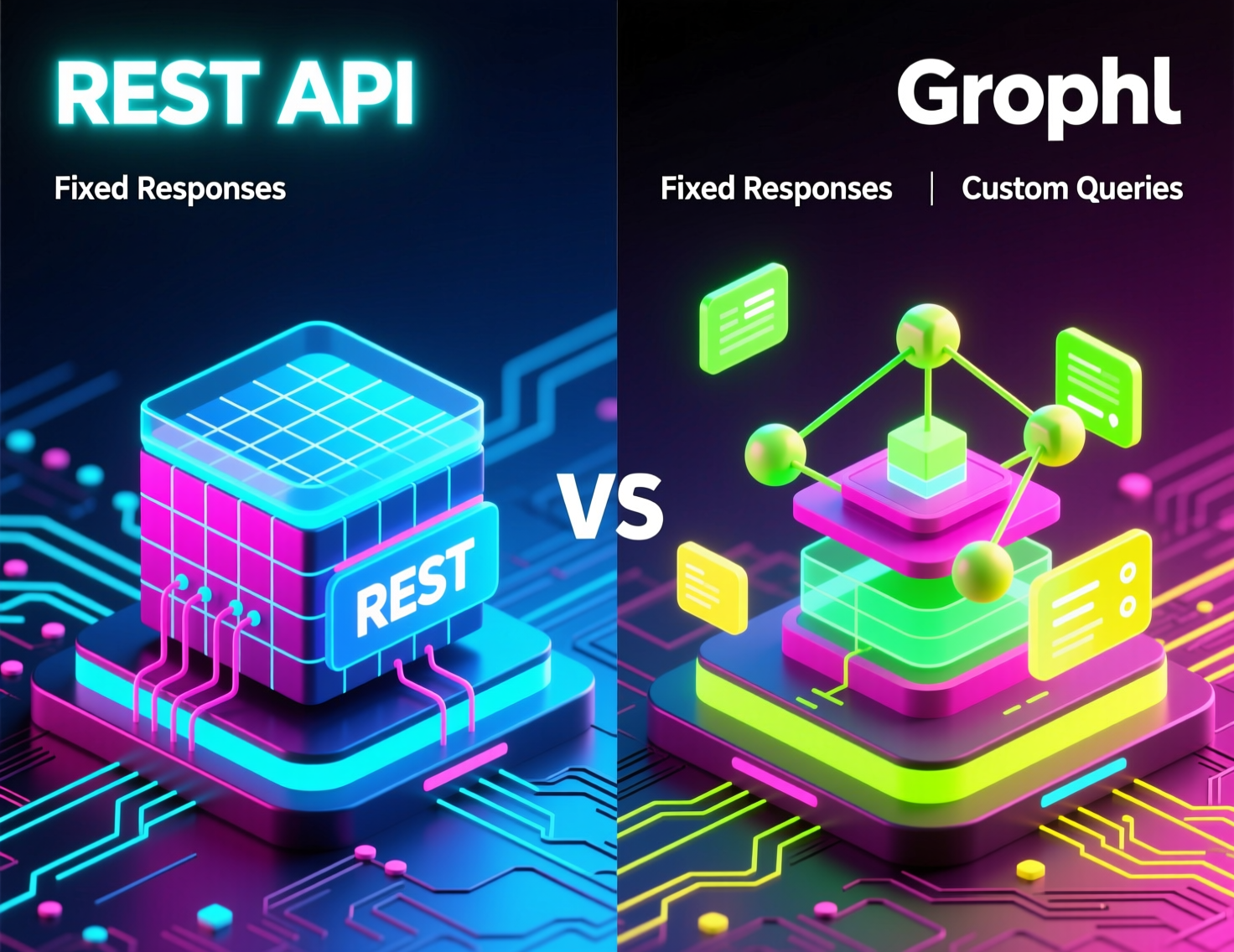 GraphQL vs REST API architecture comparison in 2025