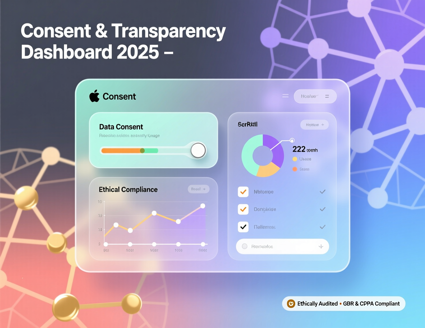 Ethical data collection consent dashboard showing user controls in US, UK and EU