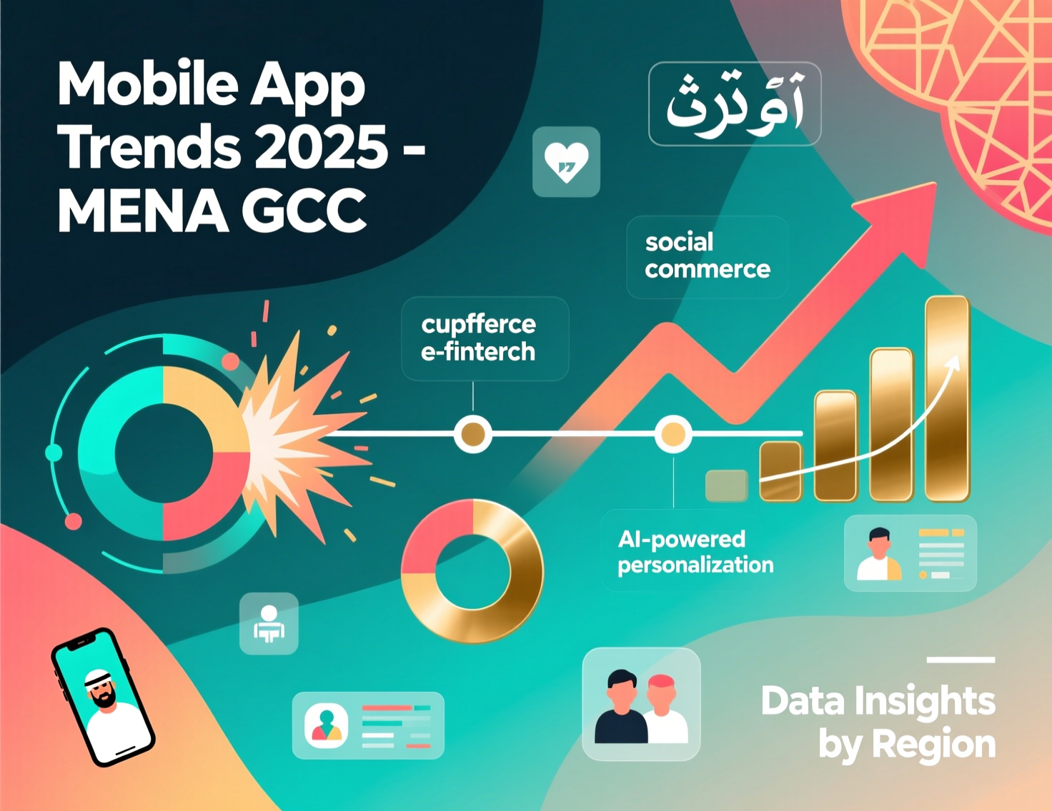 Mobile app trends 2025 MENA showing GCC smartphone adoption and user expectations