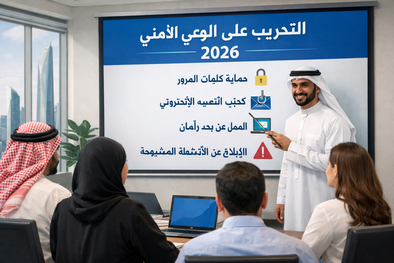 Security awareness training in Arabic session for GCC employees in Riyadh and Dubai
