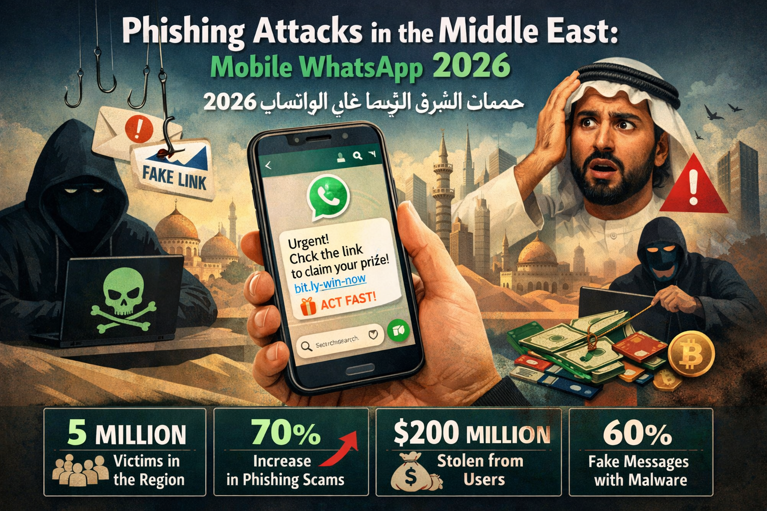 “Phishing attacks in the Middle East targeting Arabic users on WhatsApp and SMS”