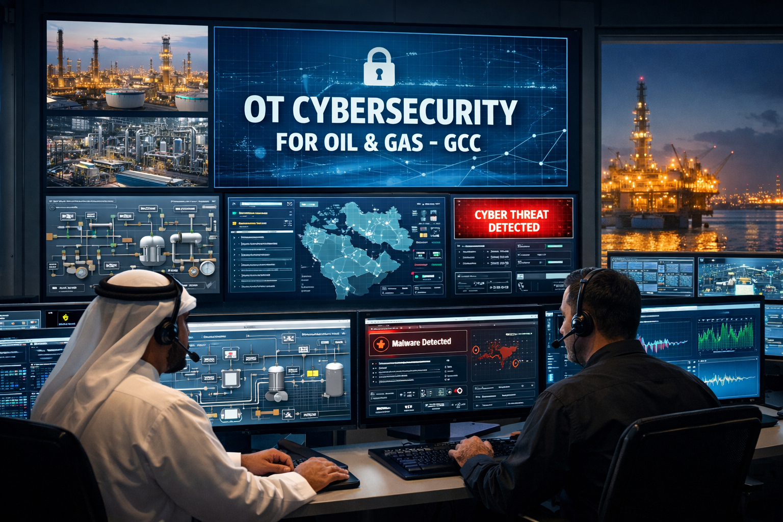 OT cybersecurity for oil and gas control room in GCC refinery