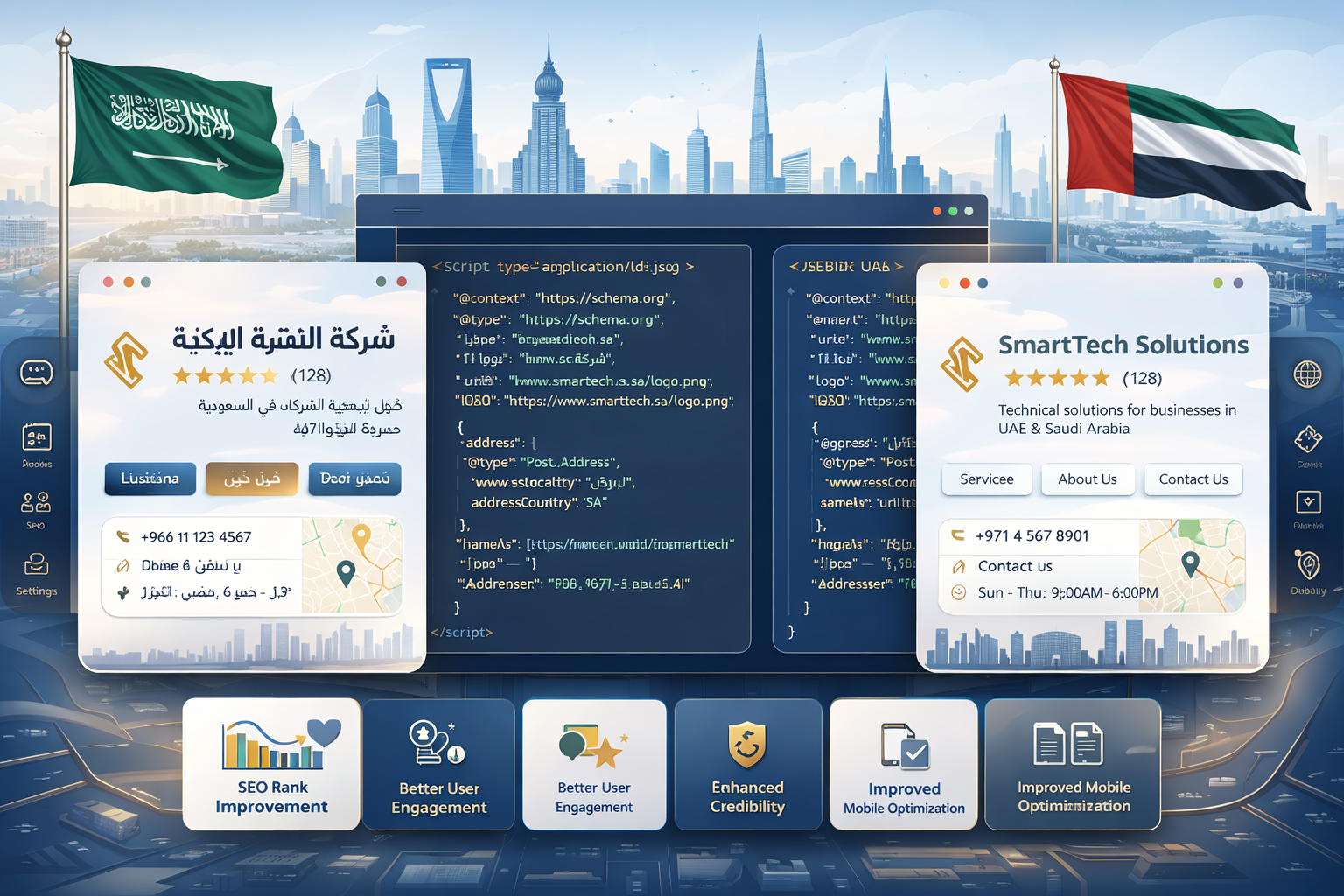 : Schema markup for Arabic websites in Saudi and UAE service businesses