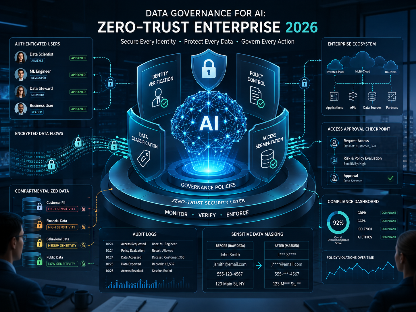 Data governance for AI zero-trust model for enterprise teams