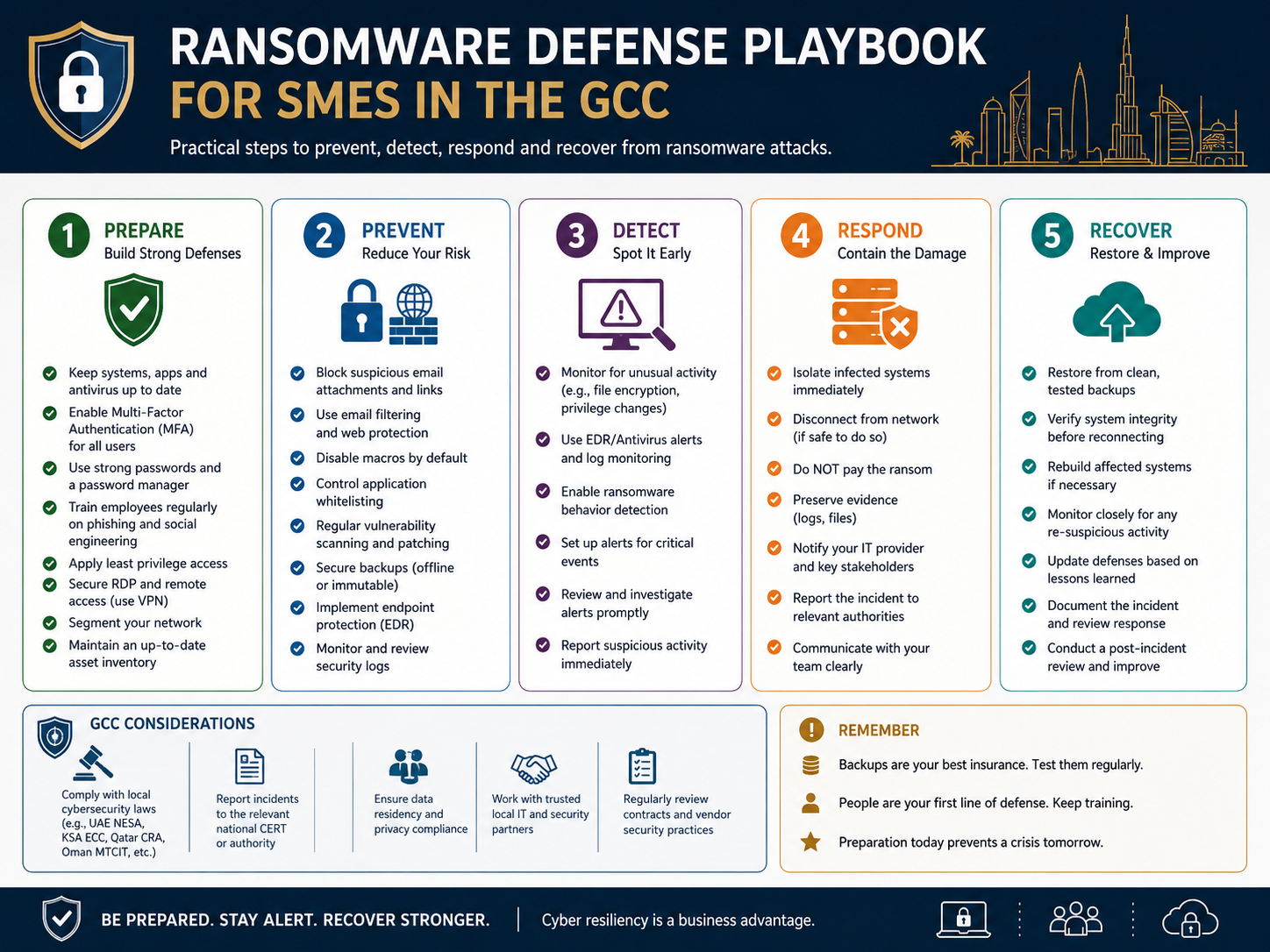 Ransomware defense playbook for SMEs in GCC