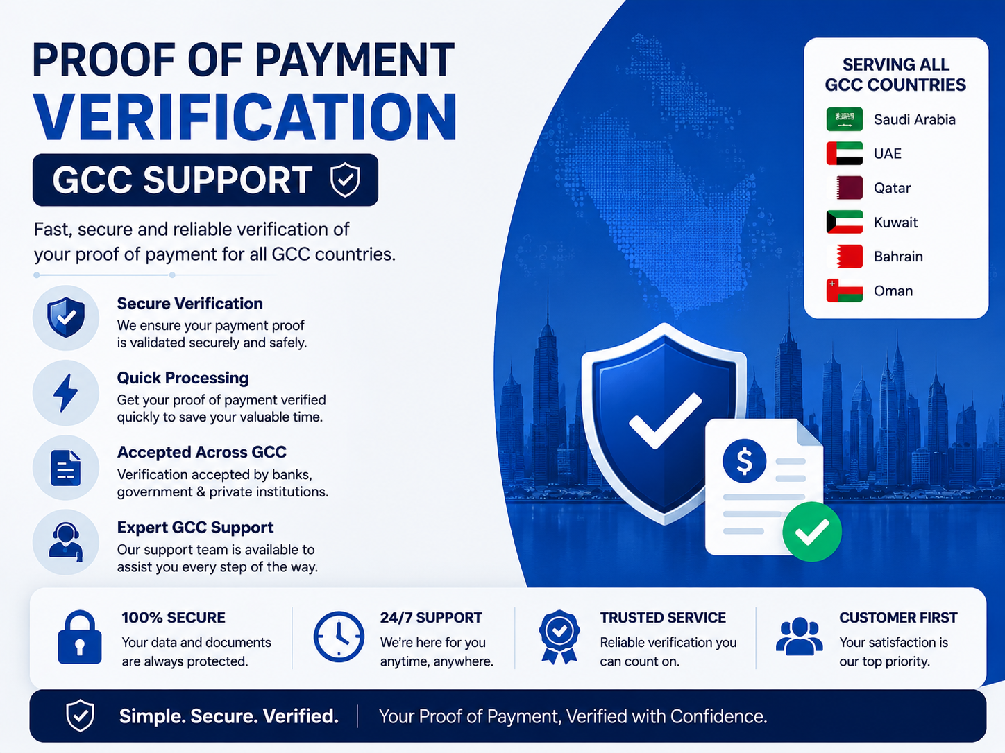 Proof of payment verification workflow for GCC customer support teams