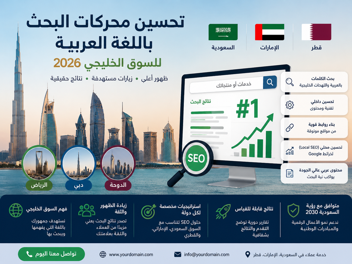 Arabic SEO strategy for Saudi Arabia, UAE and Qatar in 2026